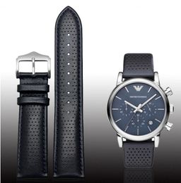 Horlogebanden Nieuwe Hoge kwaliteit 20mm 22mm lederen horlogeband voor AR1736 | AR1735 | AR1737 Mannen horloge Armband