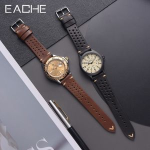 Horlogebanden EACHE Design Vintage Lederen Rally Horlogebandjes Bruin 18mm 20mm 22mm Horlogeband Horloge Accessoires 230619