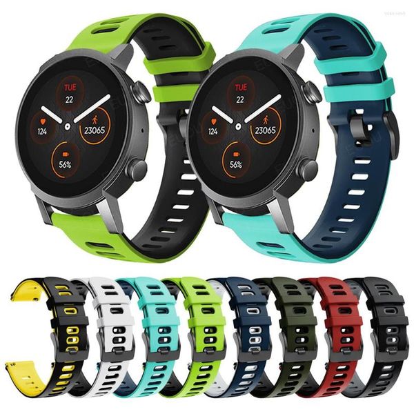 Bracelets de montre Bracelet en Silicone de sport EasyFit pour TicWatch E3 Bracelet de montre GTH Bracelet Bracelet remplacer les accessoires ceinture Correa