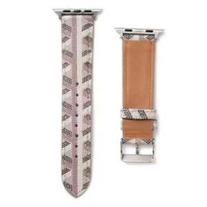 Bandas de reloj Correa de banda de moda para Apple 42 mm 38 mm 44 mm 44 mm 41 mm 45 mm 49 mm I 4 5 6 SE Serie 7 G de diseño de lujo de cuero colorido Smart Straps Q240514