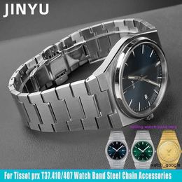 Bandas de reloj para 1853 PRX Super player WatchBand T137.407 137.410 Series Pulsera de acero inoxidable Accesorios de pulsera para hombres 230614