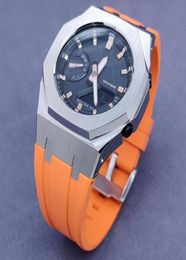 Bandes de montre pour GMAS2100 Metal Centragine Custom Shorter Fluoro Watchband Rubbero Band Remplacement en acier inoxydable Small GMAS2100 Accesso3490228