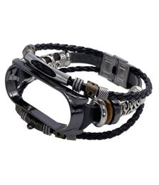 Regardez des bandes pour Mi Band 45 Bracelet Retro Retro Généreau de bracelet en cuir accessoire ACCESSOIRE MÉTAL METRABLE MIBAND6545365