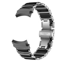 Bracelets de montres Pour samsung galaxy watch 4 5/5 pro bande 40mm 44mm watch4 classique 46mm Bracelet sans lacunes en céramique Bracelet en acier inoxydable 45mm bracelet 230616