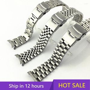 Correas de reloj para correa de acero inoxidable sólido 20mm 22mm correa deportiva para hombres Srpd Skx007/skx009 SRPD63K1 pulsera de extremo curvo Jubilee