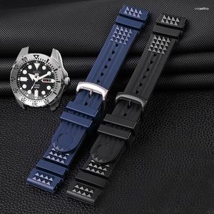 Watch Bands For SRP601J1 Water Ghost Canned Diving Strap Waterproof Bracelet Men Silicone Black Blue Sport 20mm 22mm