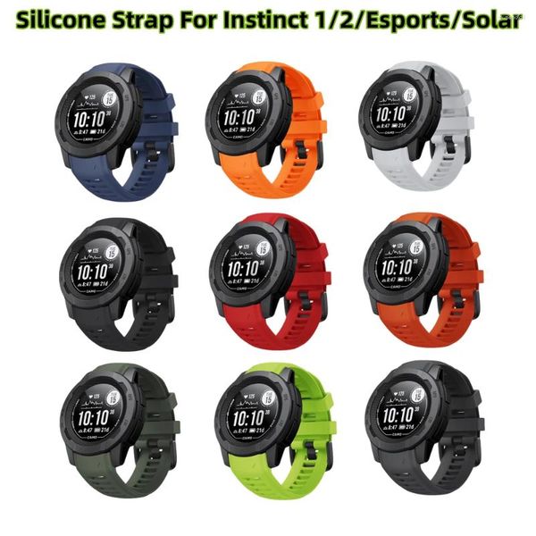 Bandes de montre Galaone Garmin Instinct 2 Bracelet 22mm Silicone Sport Bracelet remplaçable pour 1/Esports/Bracelet solaire