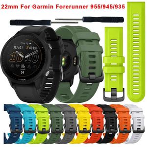 Regardez les bandes Garmin Forerunner 955 22 mm Regarder le bracelet en silicone Forerunner 945 935 745 Fenix 5 6 STRAP 240424