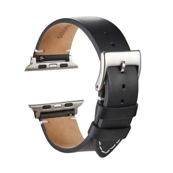 Bands de montre en cuir en cuir authentique Band de montre Apple Watch Band 45 mm 44 mm 42 mm 40mm 38 mm 41 mm pour la série Iwatch 8 7 SE 6 5 4 3L2404