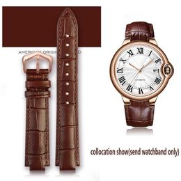 Bandas de reloj Correa de reloj de cuero genuino para pulsera Hombres Mujer Correa convexa 14 8 mm 18 11 mm 20 12 mm Pulsera de moda 249O