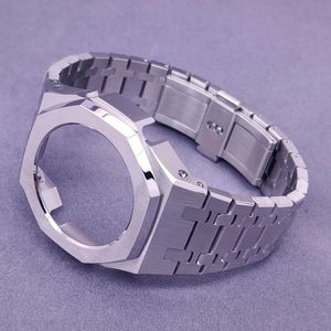 Bracelets de montre GMAS2100 Hontao Casioak Mini Kit de mod tout en métal Lunette avec bande à vis DIY en acier inoxydable pour le plus petit GMA-S2100