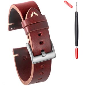 Bracelets de montre Hemsut Horse Hip Cuir Pour Hommes Femmes Horween Chromexcel Libération Rapide Sangle À La Main Souple Vintag 230825