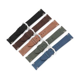 Bekijk bands High-End Sheepskin Leather Watch Riem Frosted Suede 20mm 22 mm Quick Release Smartwatch-band 230814
