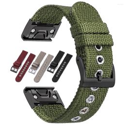 Bracelets de montre bracelet en nylon tressé de haute qualité pour Garmin Fenix 7 6X 6S 6 Pro 5X 5 5S 3HR bande 20mm 22mm 26mm bracelet respirant