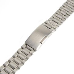 Bracelets de montre de haute qualité Loisirs Bracelets de montre épais Bracelet en acier inoxydable Bracelet à boutons-pression droits 16mm 18mm 20mm 22MM 24MM