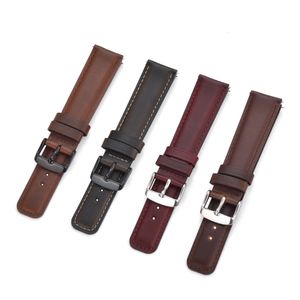 Correas de reloj de alta calidad de liberación rápida correas de reloj de cuero genuino 20mm 22mm correa adecuada para hombres y mujeres Universal 230807