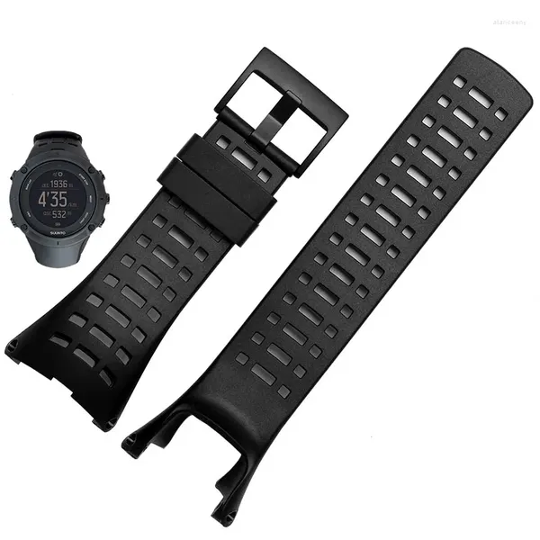 Bandas de reloj Correa de reloj de goma de alta calidad para Suunto Takuno AMBIT 1/2/2S/2R/3 Sport/3 Run/3 PEAK Men Correa al aire libre Herramientas gratuitas a prueba de agua