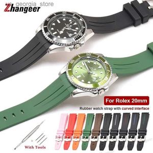 Horlogebanden Hoge Kwaliteit Sile Band 20mm 21mm 22mm Voor GMT Ghost King Ancon Zacht Rubber sport Band Paar Pols Y240321