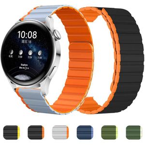 Regardez les bandes Huawei 4 Pro Sile Band pour Huawei GT 2 3 42mm 46 mm Runner Magnetic Band accessoire 20 mm 22 mm Q240510
