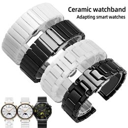 Montre les bandes Huawei GT GT2 3 GT4 41mm 46 mm Smart Belt Samsung Galaxy 4 5 Mens 18 mm 20 mm 22 mm Q240514