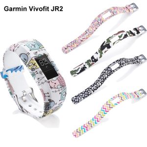 Bekijk bands Kids Soft Bracelet Band -band voor Garmin Vivofit Jr2 Jr Vivofit3 Sport vervangende Siliconenpols Accessorie