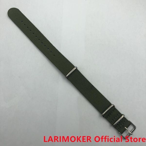 Correas de reloj LARIMOKER 44MM40MM39MM cinturón de tela verde militar accesorios de pulsera ancho de oreja 20MM relojes electrónicos mecánicos Deli22