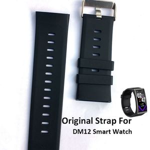 Bracelets de montre Dernier remplacement de bracelet en silicone d'origine pour montre intelligente DM12 de 1,9 pouces 230711