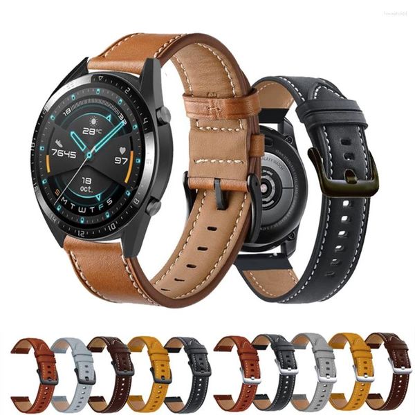 Bracelets de montre Bracelet en cuir pour Huawei 2 42mm 46mm Sport 20mm 22mm Bracelet intelligent 3 Pro/GT 2E/GT Bracelet