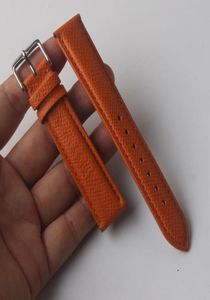 Bands de montres Modèle de lézard 14 mm 16 mm 18 mm Bandoues de montre orange durables Cuir authentique avec fermoir à épingle STRAPE SOFT2545764