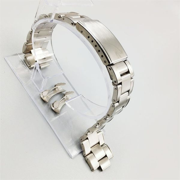 Bracelets de montres de luxe 20 mm en acier inoxydable 316L Rivet à vis à extrémité incurvée Oyster Watch Band Strap Bracelet Fit For RLX Watch 230728
