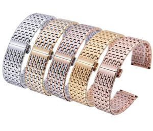 Watch Bands Luxury Metal Watchbands 2021 Elemy 20 22 mm Men039 Business Strap Silver Rose Gold Solid Inoxydy Steel Bracele4835252