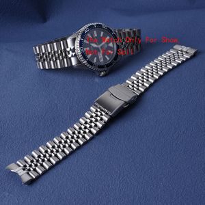 Bracelets de montre Style de luxe en acier inoxydable 316L argent jubilé bracelet de montre bracelet Bracelets solide extrémité incurvée pour 22mm RA-AA0002L 231020