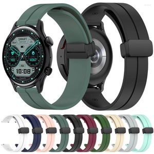 Watch Bands Magnetic Backle Silicone Bandon pour Colmi C60 M40 I30 Band P8 Plus Pro P9 P12 V23 V31 Land 2S Bracelet 20 mm 22 mm Sports