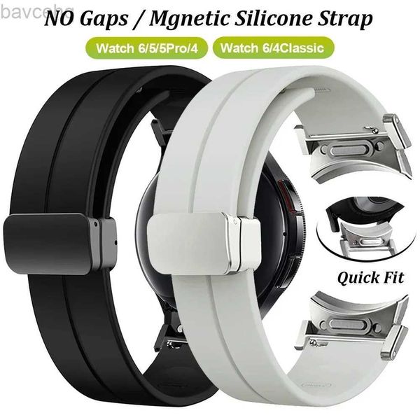 Bracelets de montre Bracelet en silicone magnétique 44mm 40mm bracelet de montre de sport bracelet de 20mm pour Samsung Galaxy Watch 6 Classic 43mm 47mm 24323