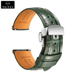 MAIKES Luxe lederen band Quick Release-accessoires voor Rolex-horlogebanden Groen 19 mm 20 mm 21 mm 22 mm Band 230921