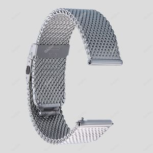 Horloge banden heren verdikkende haai maashoogte zware Milanese roestvrijstalen horloge armbandband 182022mm 230509