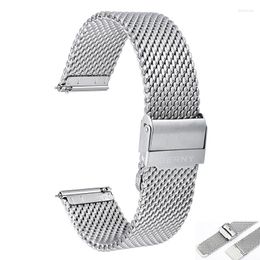 Bekijkbanden Mesh Band 20 mm 22 mm Snelle release -riem Milanese roestvrijstalen armband Watchbands voor vervanging