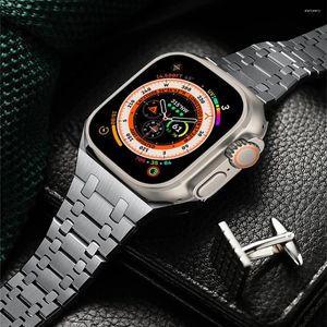 Horlogebanden Metal Link Armband Voor Apple 49mm Band Ultra 2 Serie 9 8 7 6 5 4 3 SE Stalen Band IWatch 45mm 44mm 42mm 41mm 40mm 38