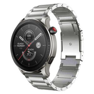 Bracelets de montre Bracelet en métal pour Amazfit GTR 4 GTR4 2 3 ProGTR 47mm Bande de remplacement 22mm Bracelet Bracelet Accessoires BlackSilver 230712