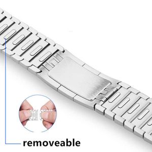 Bandas de reloj Correa de metal para Apple Watch banda 44 mm 40 mm 45 mm 41 mm 38 mm 42 mm 45 mm Pulsera de eslabones de acero inoxidable serie iWatch 7 8 6 se 5 4 3 T221213
