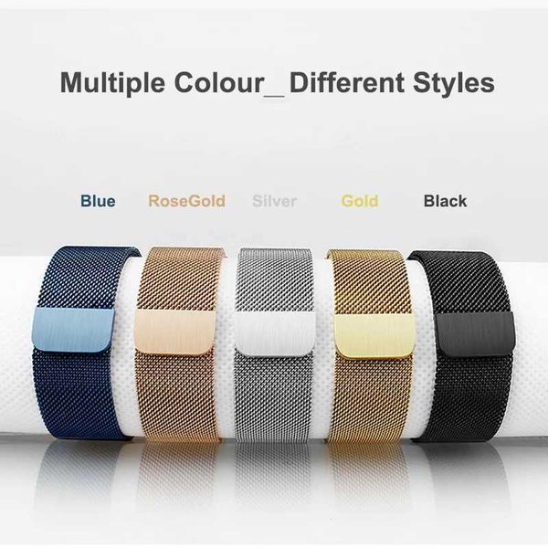 Watch Bands Strap Metal pour Samsung Galaxy Watch 4 5 6 Actif 2 40mm 44mm Band Watch 3 4 Classic Milanese Magnetic Loop Remplacement Braceletl2404