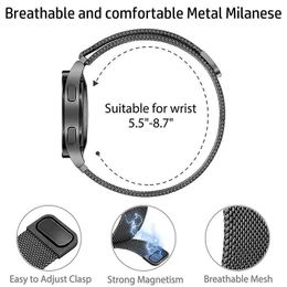 Horlogebanden Milanese Loop geschikt voor Samsung Galaxy Watch 4/5/pro/4 class/Active 2/Gear S3 met 20mm 22mm armband geschikt voor Huawei GT 3-2-2e-pro band 240323