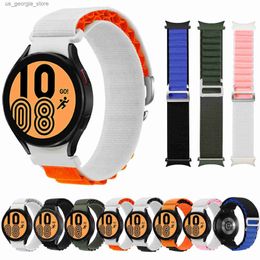 Bandes de montre sans espaces 20mm bande en nylon pour Samsung 5 4 44mm 40mm 5 Pro 45mm 4 classique 42mm 46mm bracelet à boucle alpine Y240321