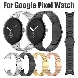 Bekijkbands Geen gaten Classic Buckle Metal Roestvrij staalriem voor Google Pixel Band Forpixel Bracelet vervangende band 230307