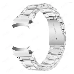 Bracelets de montre sans espaces, pour Samsung Galaxy Watch6 4 bandes classiques 46mm 47mm, Bracelet en résine transparente 5 Pro 44mm 40mm