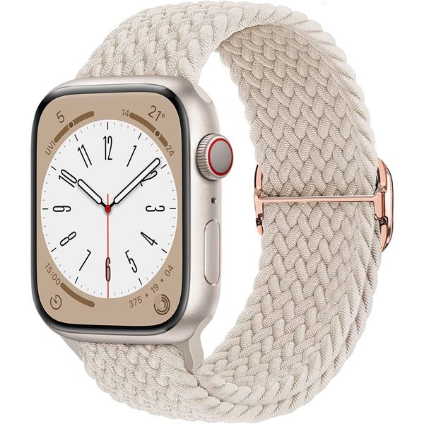 Bracelets de montre boucle tressée en Nylon pour bracelet Apple série 8 7 6 Se 5 4 3 Ultra 44mm 40mm 45mm 41mm 49mm 38mm 42mm accessoires 230921