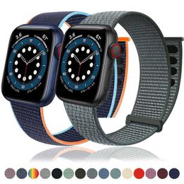 Bands de montre Sangle en nylon pour sangle de montre 49 mm 45 mm 41 mm 44 mm 40mm 42 mm 38 mm Bracelet élastique réglable Iwatch Série 3 4 5 SE 678 240424