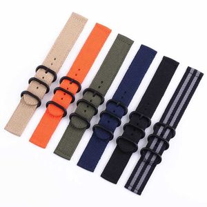 Bands de montre Nylon Watch Band 18 mm 20 mm 22 mm 24 mm Bracelet de montre de remplacement pour Samsung Gear Amazfit Moto Moto Universal Knit Bracelet avec PINSL2404