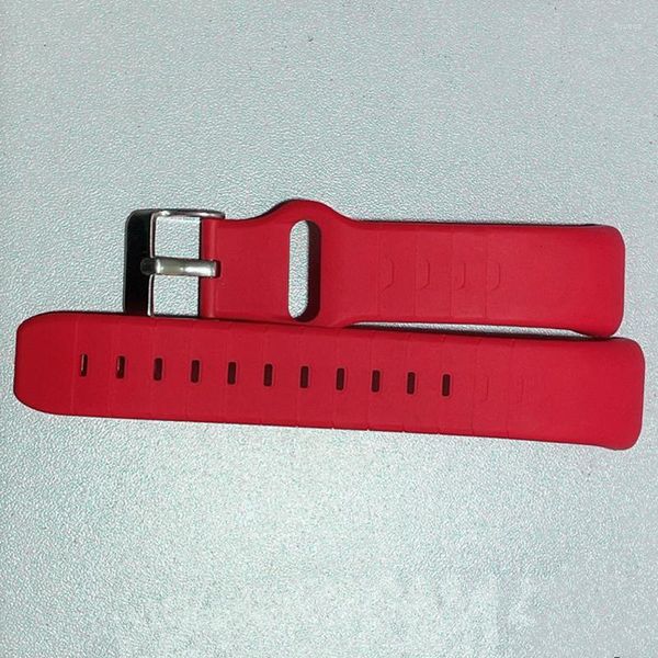 Bracelets de montre Original noir bleu rouge bracelet en caoutchouc de Silicone remplacement bracelet de sport étanche pour Spovan H02 ECG PPG Smart