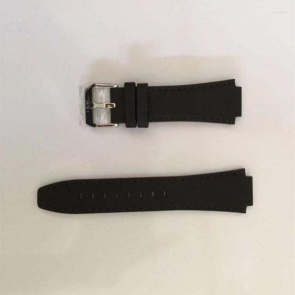 Bracelets de montre Bracelet en silicone/cuir de haute qualité d'origine Bracelet de sport étanche pour montre-bracelet IW CARNAVAL Marque 618G Deli22